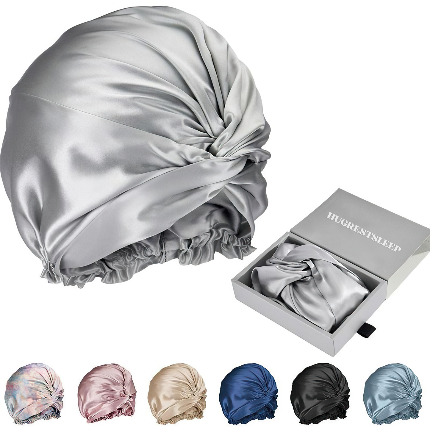 Hugrest Luxury Silk Bonnet – 100% Pure Mulberry Silk