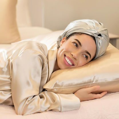 Hugrest Luxury Silk Bonnet – 100% Pure Mulberry Silk