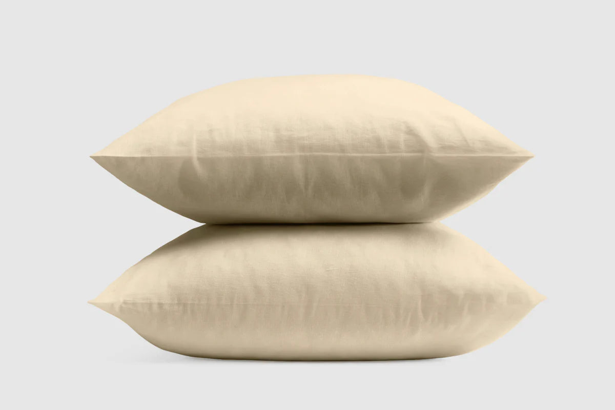 Linen-Cotton Pillowcase Set Cream