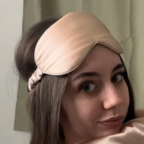 Hugrestsleep  Ultra-Soft Silk Sleep Mask (Adjustable)